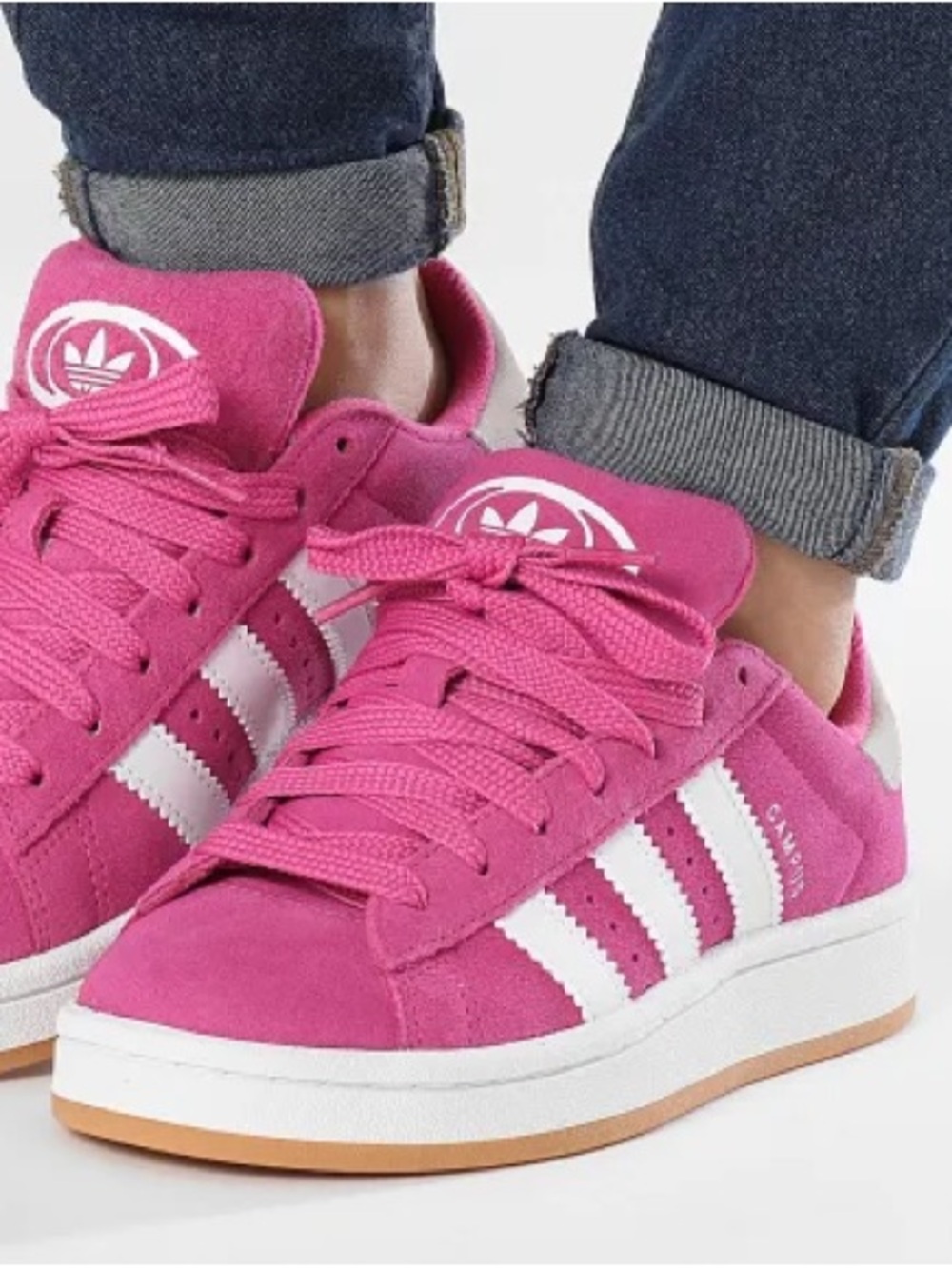 Adidas Campus 00s Hot Pink Fuchsia Lace Sneakers Girls Big Kids 6 Womens 6 NEW